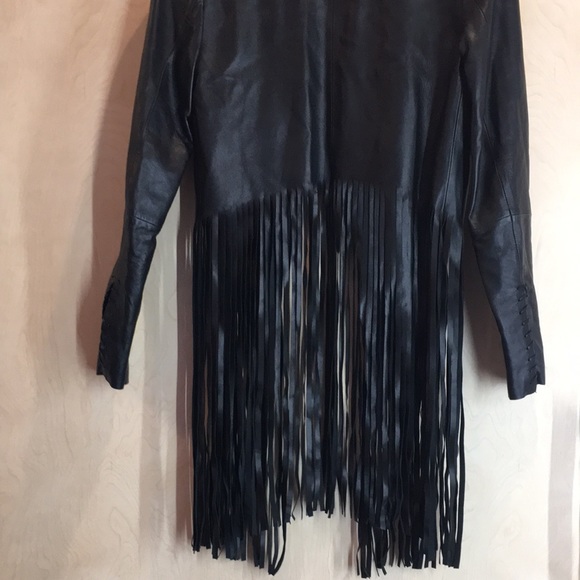 THEPERFEXT Christy Leather Fringe Jacket - Picture 14 of 17